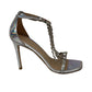 Stuart Weitzman Silver Star Dust Crystal Embellished Heels. Size: 6.5