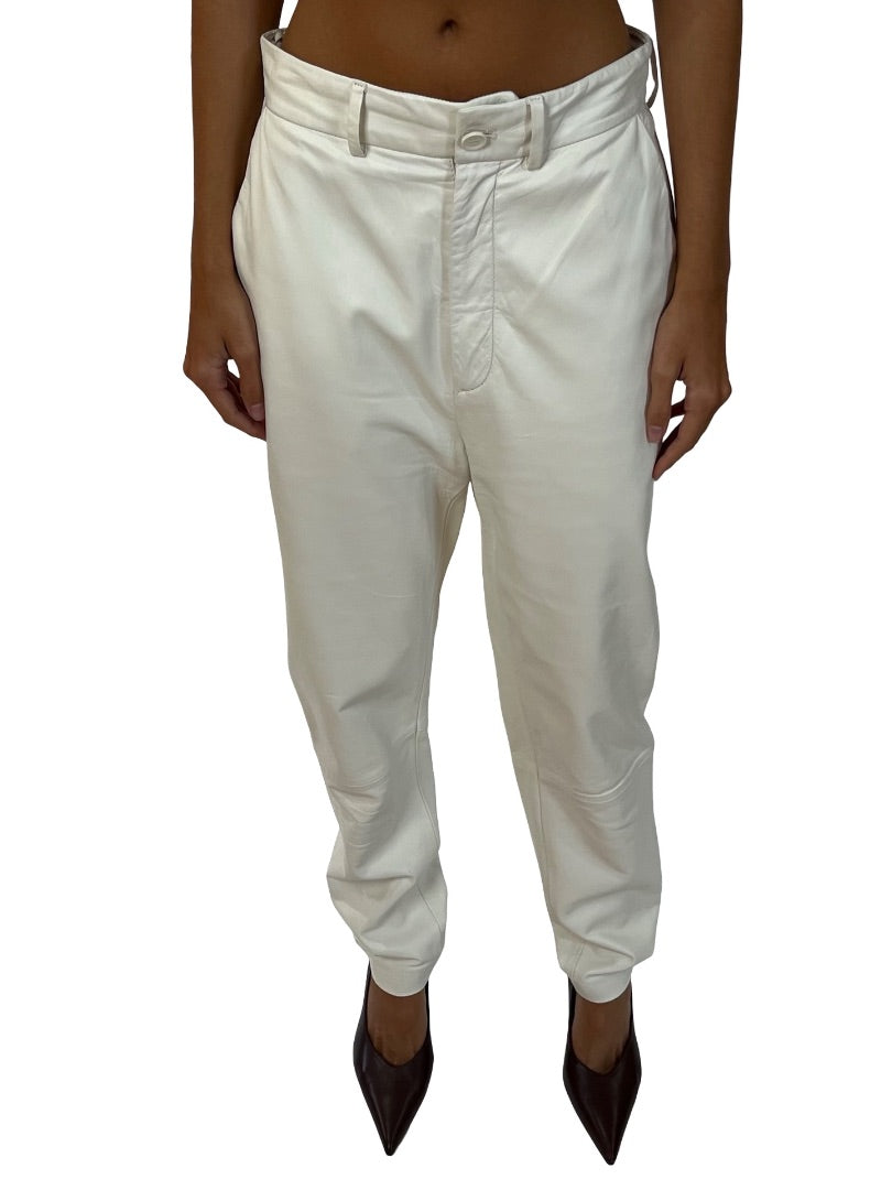 Scanlan Theodore White Skinny Leather Pants. Size: 8