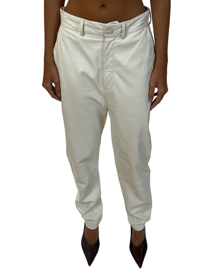 Scanlan Theodore White Skinny Leather Pants. Size: 8