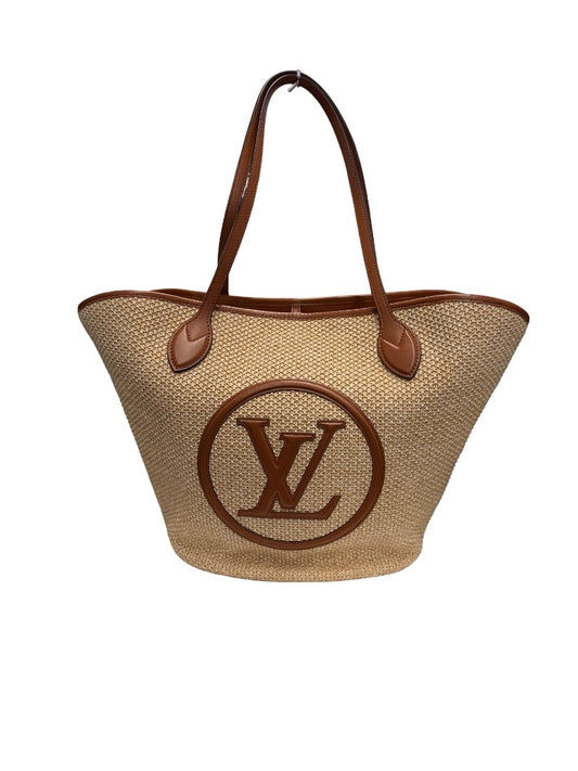 Louis Vuitton Brown Saint Jacques Raffia & Leather Tote Bag.