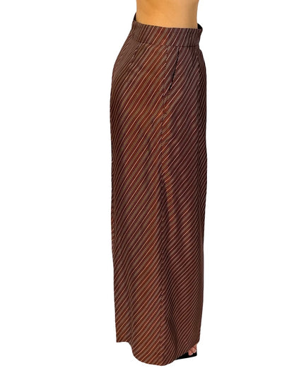 Dries Van Noten Bordeaux Pamplona Wide Leg Pants. Size: 34