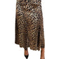 Ganni Animal Print Long Silk Skirt. Size: 40