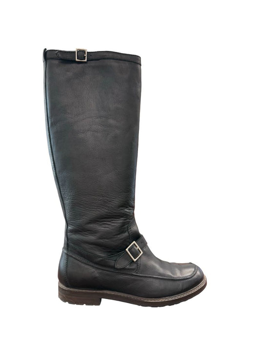 Marni Black Riding Boots W Silver Buckles. Size: 40