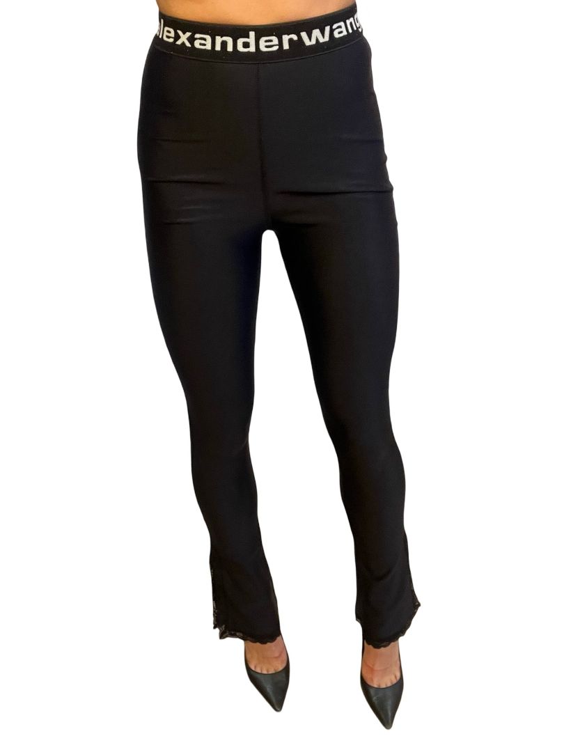 alexanderwang.t Black Leggings w/ Lace Trim. Size: XS