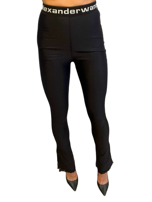 alexanderwang.t Black Leggings w/ Lace Trim. Size: XS