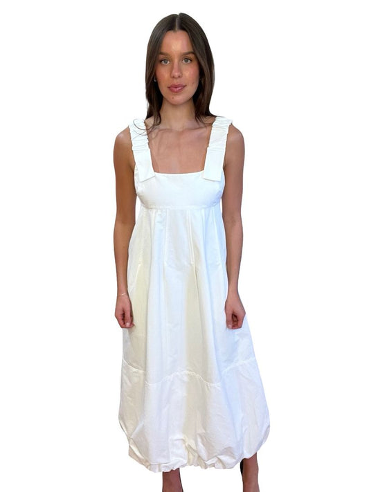 Lee Mathews Chalk Frankie Apron Dress. Size: 2