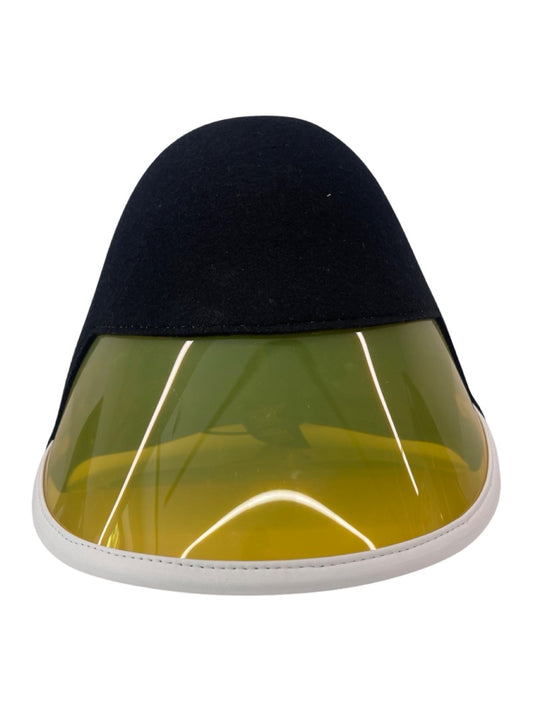 Gucci Black/ Yellow Runway Shield Hat. Size: M