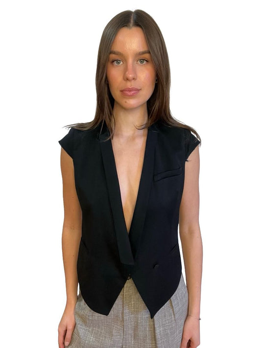 Helmut Lang Black Vest. Size: 4