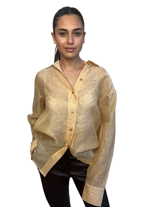 Zimmermann Tangerine Tama Shirt. Size: 0