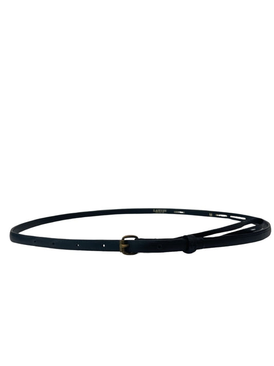 Lanvin Black Slim Leather Belt. Size: M