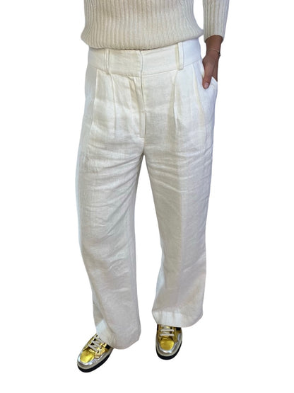 Zimmermann White Linen Pants. Size: 0