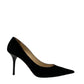 Jimmy Cho Black Suede Point Heels. Size: 38.5