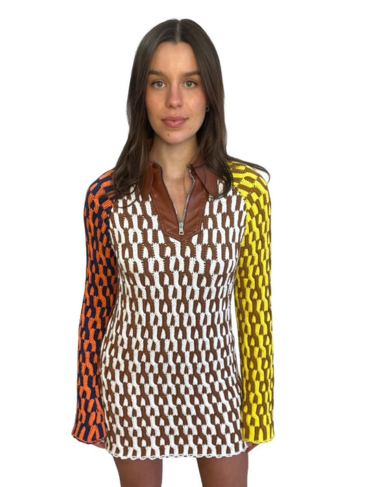 Tod's Multi-colour Knit Mini Dress. Size: S