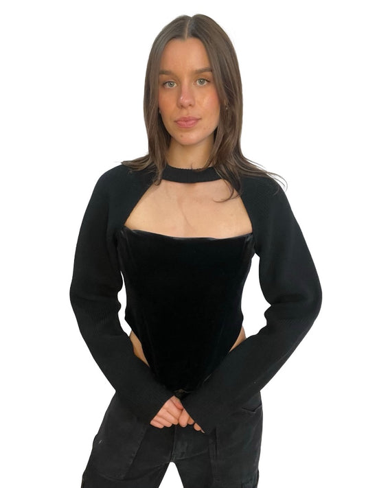 Burberry Black Wool Bolero. Size: S