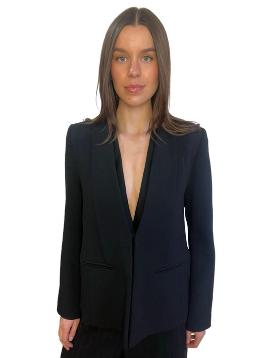 Scanlan Theodore Black Straight Blazer. Size: 12