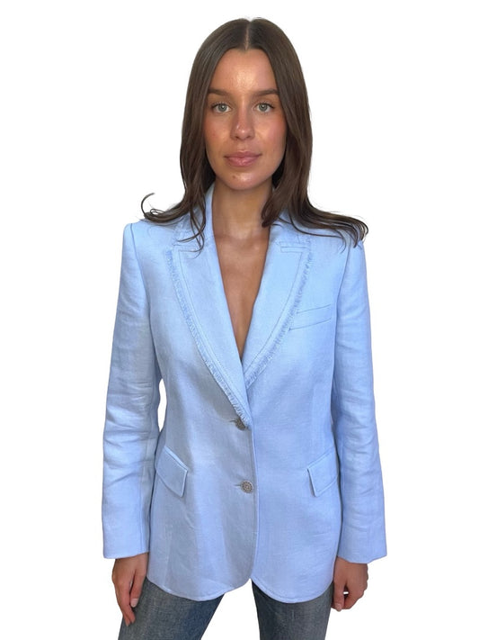 Zimmermann Baby Blue 'Wonderland' Blazer. Size: UK 10