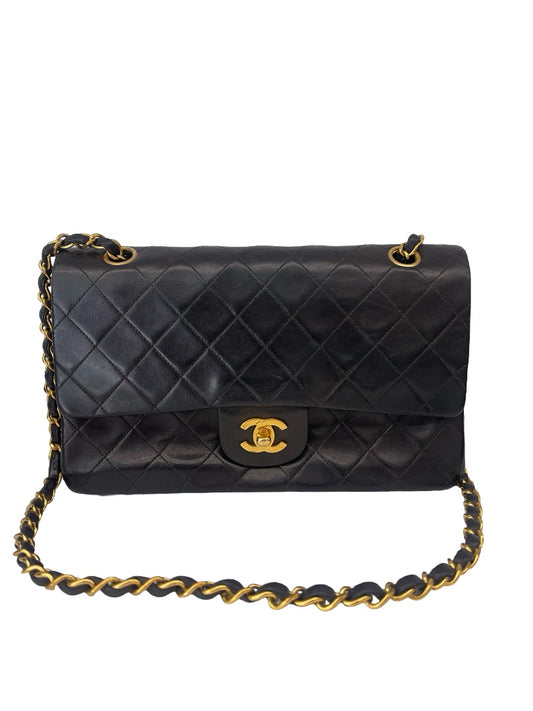 Chanel Black Classic Flap Shoulder Bag. Size: Medium