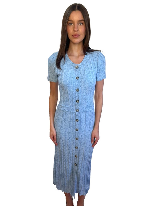 Altuzarra Blue Knit Button Down Maxi Dress. Size: S