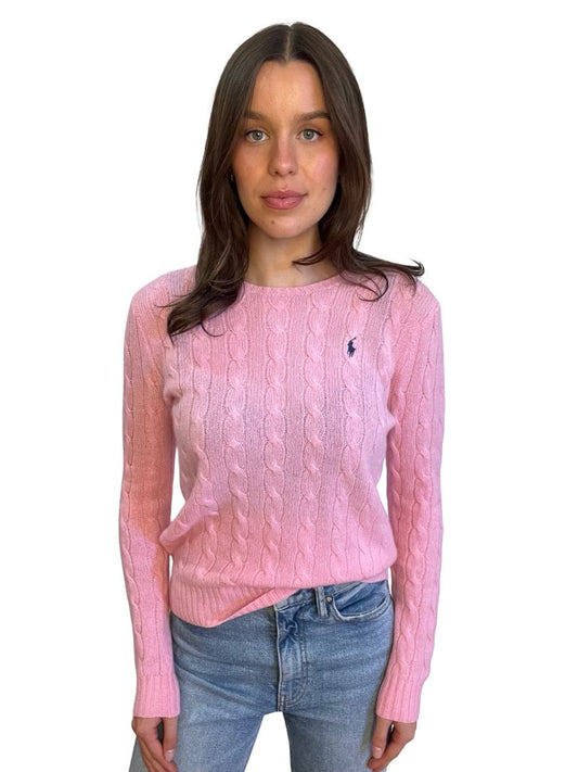 Polo Ralph Lauren Pink Cable Knit. Size: M
