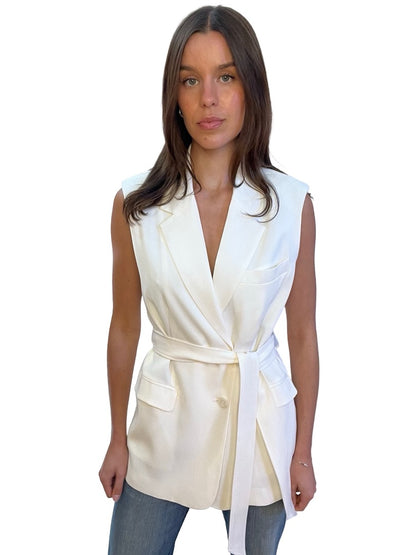 Elka Collective White Gwen Vest. Size: 16
