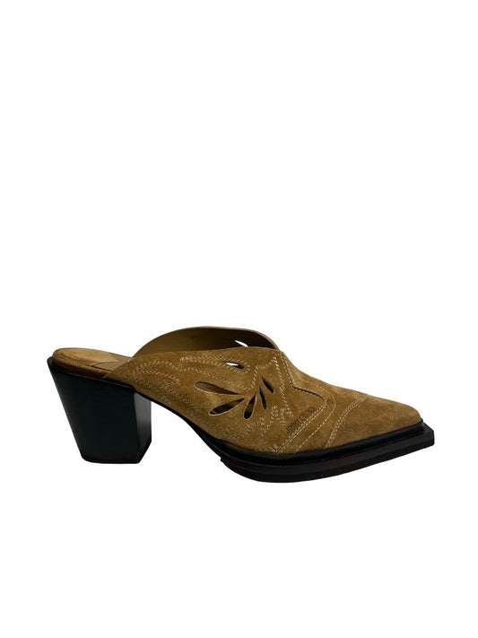 Jimmy Choo Beige Rattan Mix Suede Cece Mule. Size: 40
