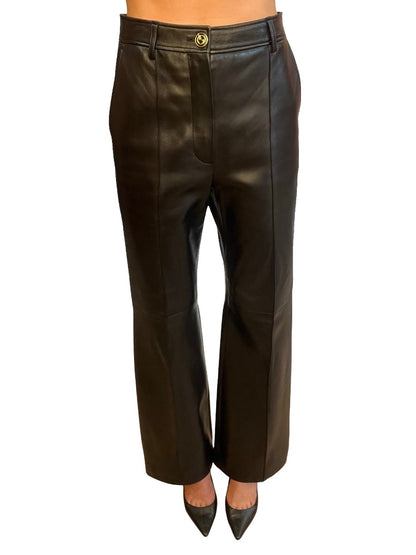 Gucci Black Leather Trousers. Size: 40