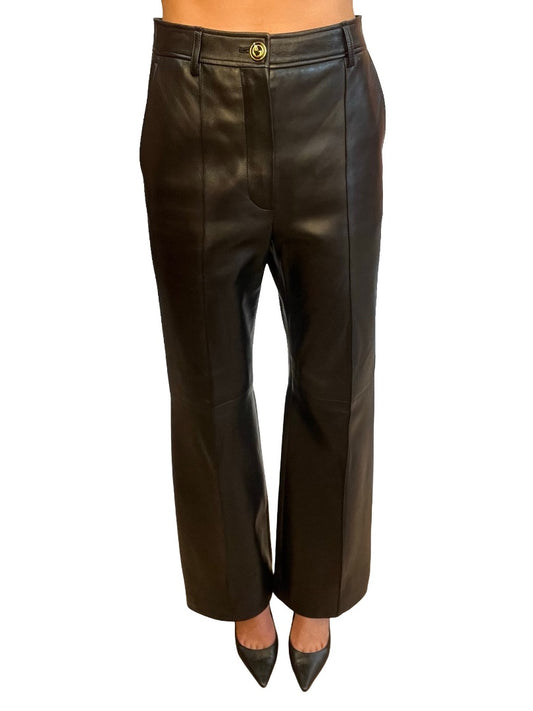 Gucci Black Leather Trousers. Size: 40