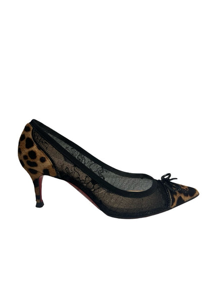 Christian Louboutin Leopard Leopard Mesh Heels. Size: 40.5