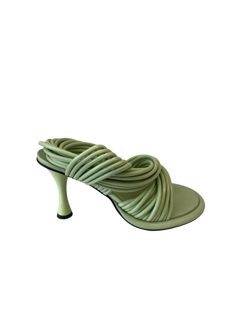 Proenza Schouler Green Pipe Rolo Sandal Heels. Size: 37