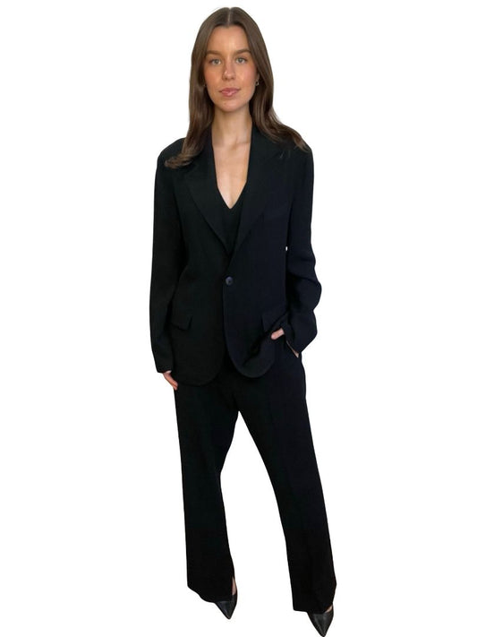 Bassike Black Relaxed Suit Set. Size: 2