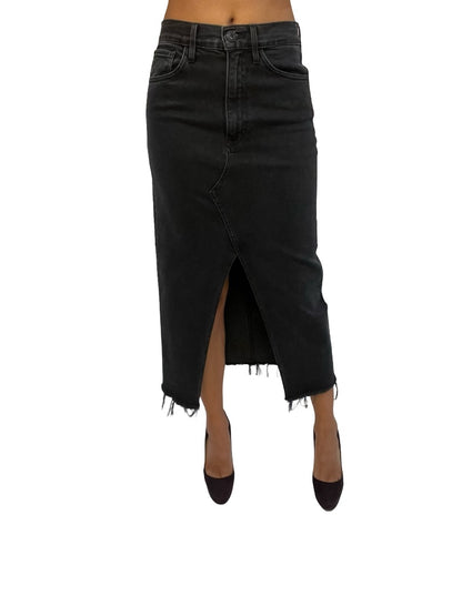 3x1 NYC Black Denim Midi Skirt. Size: 24