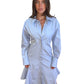 Stella McCartney Blue Shirt Dress w/ Stitch Detailing. Size: 38