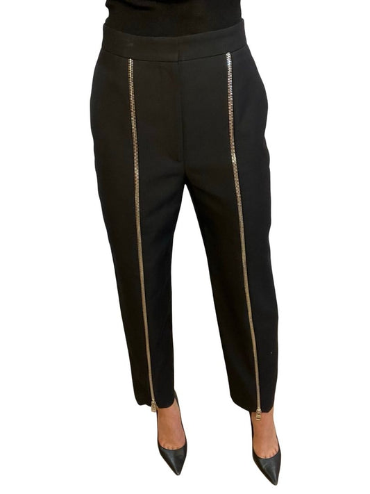 Alexander McQueen Black Zipper Pants. Size: 42
