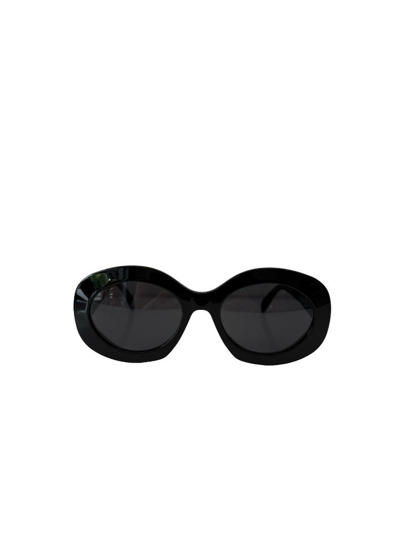 Celine Black 'Triomphe CL40292U' Oval Sunglasses.