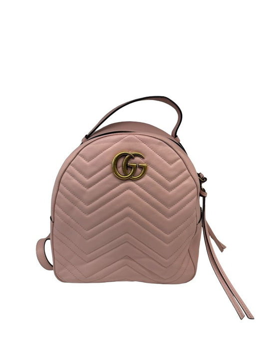 Gucci Pink GG Marmont Baby Backpack.