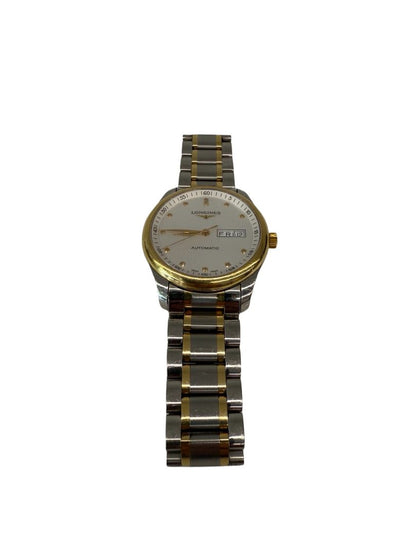 Longines Silver & Gold Automatic 12 Diamond Watch. Size: OS