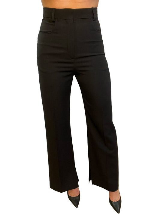 Jacquemus Black Inside Slit Wide Leg Pant. Size: 34