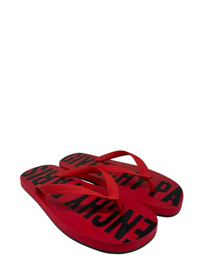 Givenchy Printed Red Thong. Size: 39