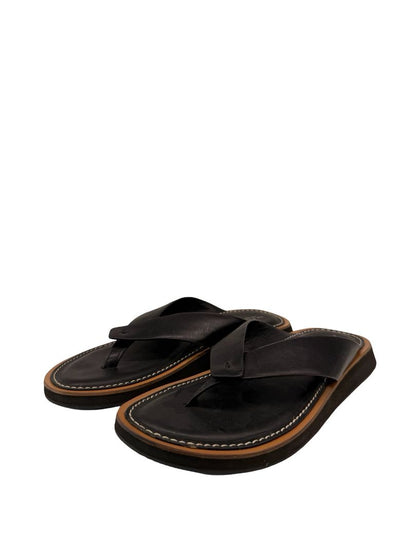 Rag & Bone Black Parker Leather Thong. Size: 39