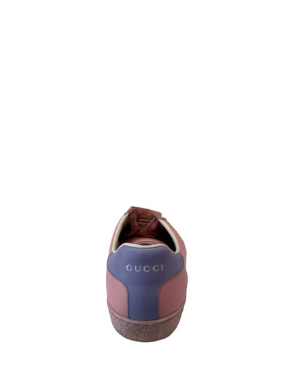 Gucci Pink Interlocking G Logo Leather Sneakers. Size: 37.5