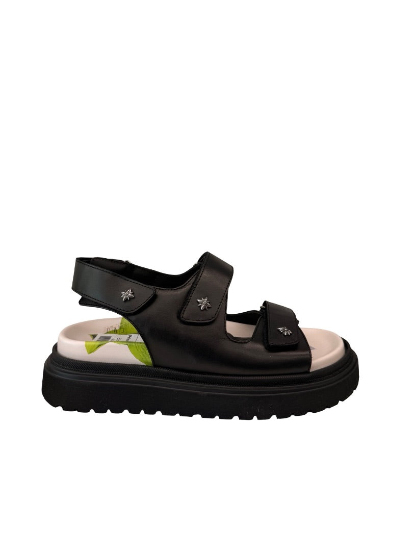 John Richmond Black/Multi Platform Dad Sandals. Size: 39
