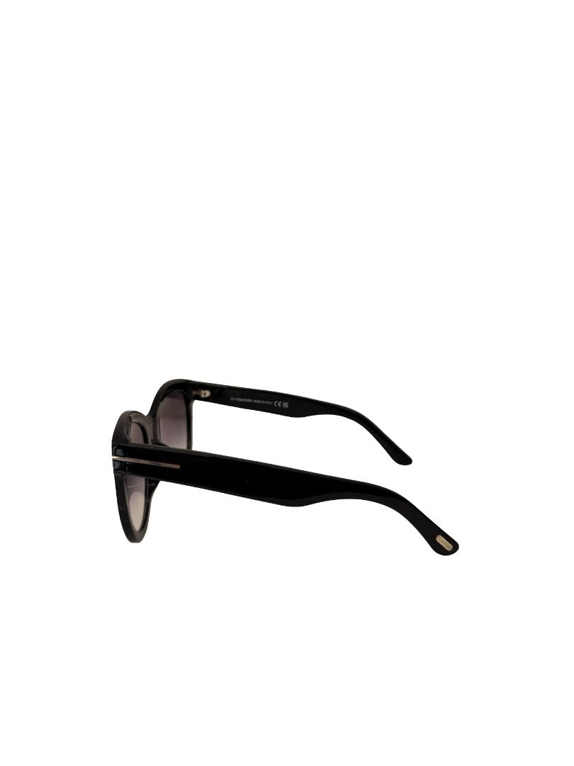Tom Ford Black/Blue 'FT0870' Wallace' Gradient Sunglasses.