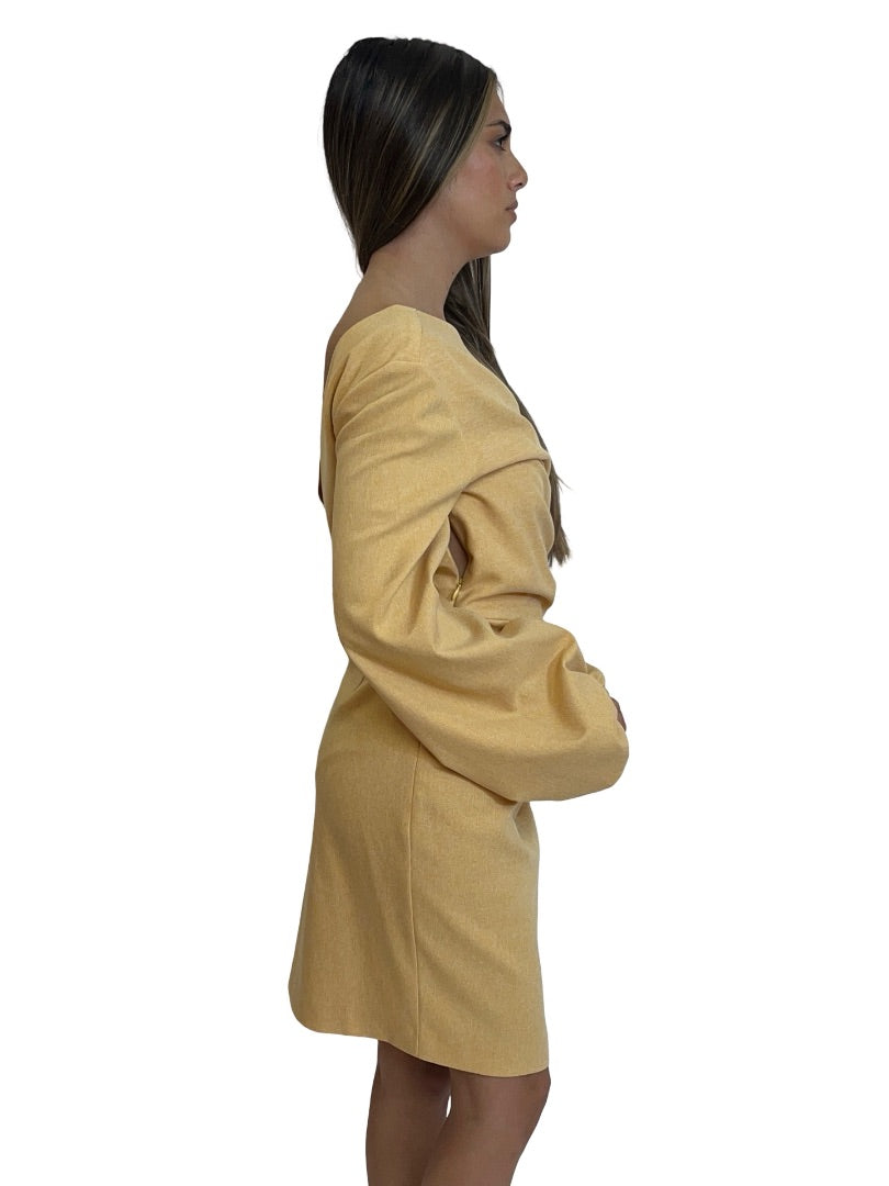 C&M Camilla and Marc Dusty Orange Ruched Dress. Size: 10