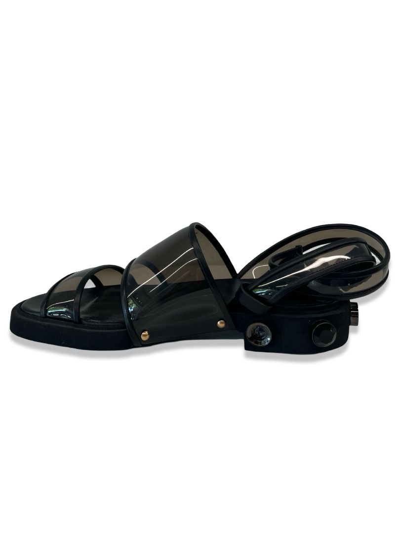 Givenchy Black/Grey Clear Sandal. Size: 36