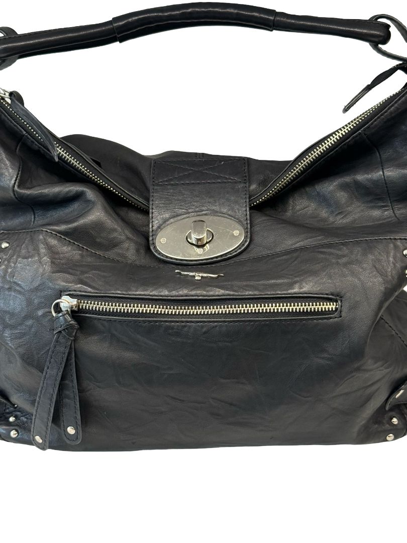 R.M. Williams Black Hobo Leather Bag.