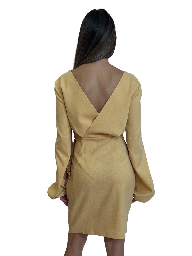 C&M Camilla and Marc Dusty Orange Ruched Dress. Size: 10