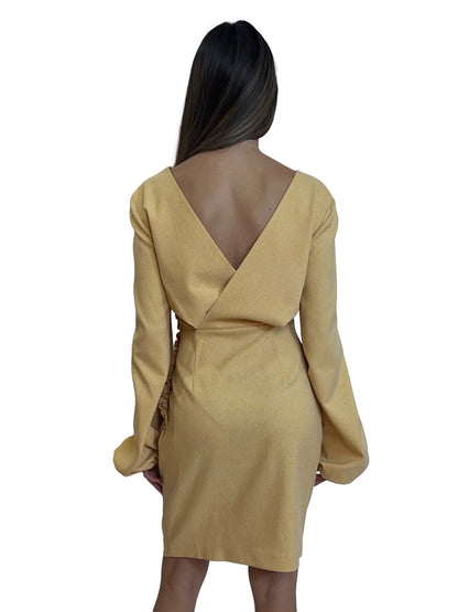 C&M Camilla and Marc Dusty Orange Ruched Dress. Size: 10