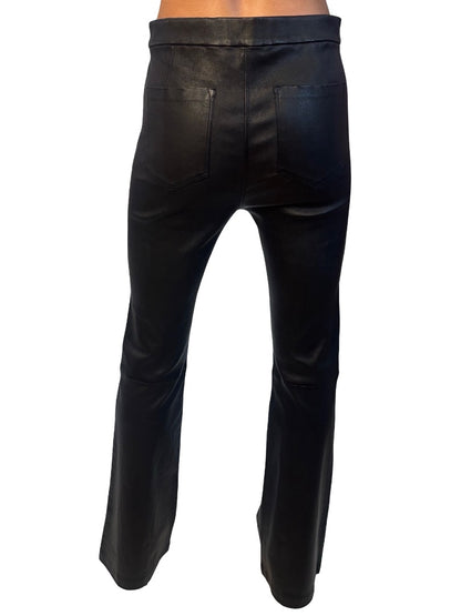 J Brand Black Leather Flare Pants. Size: 29