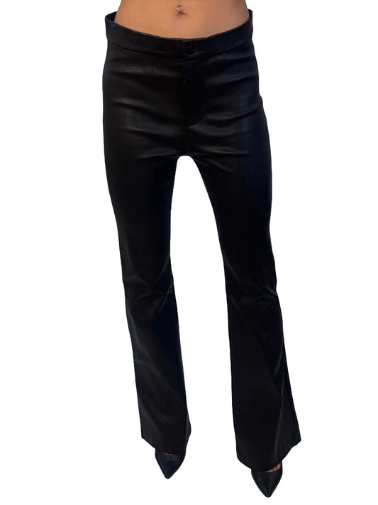 J Brand Black Leather Flare Pants. Size: 29