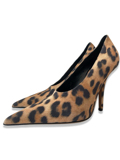 Paris Texas Brown Cheetah Print Heels. Size: 38